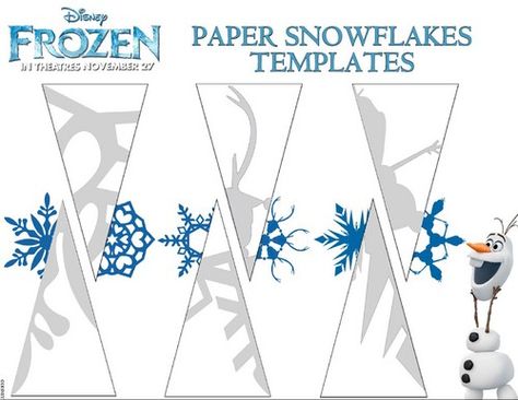 Photo of Frozen paper snowflakes templates for fans of Frozen. Frozen (2013) Frozen Activities, Paper Snowflake Template, Jul Diy, Summertime Crafts, Frozen Snowflake, Snowflake Template, Snowflake Craft, Frozen Movie, Frozen Disney