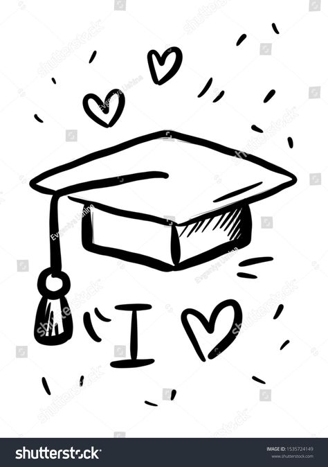 Academic, Education, Graduation hat Line Icon. Student. graduation cap - education icon, academic university hat illustration. isolated a white background. flat. doodle.\n #Ad , #Aff, #Student#Icon#cap#graduation Graduation Doodles Hand Drawn, Graduation Cap Doodle, Graduation Hat Drawing, Graduation Doodles, University Doodle, Student Doodle, University Drawing, Graduation Cap Drawing, Student Icon