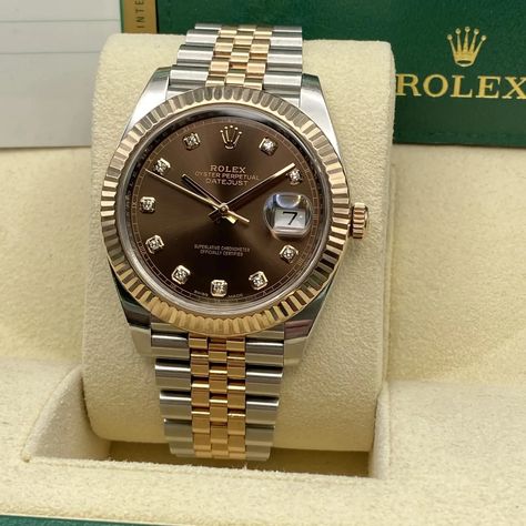 Rolex Datejust 41 126331 Steel Rose Gold Chocolate Diamond Dial Watch B&P 2017 | eBay Rolex Datejust Chocolate Dial, Watch Rolex Men's, Smiley Outfits, Watch Branding, Billionaire Aesthetic, Christian Soldiers, Rolex Diamond, Gold Chocolate, Chocolate Diamond