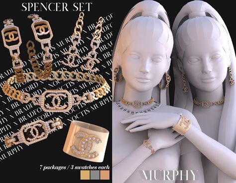 Spencer Set [Chanel Month 2.0 - Day 10] - MURPHY x BRADFORD x NOCTIS Best Sims 4 Cc, I Am Still Alive, Sims 4 Piercings, Sims 4 Tattoos, Die Sims 4, Sims 4 Traits, Play Sims 4, Free Sims 4, The Sims 4 Packs