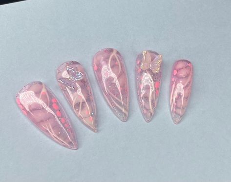 Nail Art Design 2023, Nail Art Designs Simple, Blooming Gel Nails, Croc Nails, Blooming Gel, Nails Y2k, Artist Work, Home 2023, Blush Nails