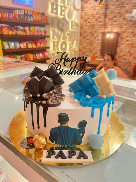 Bday Crafts, Cake For Dad, Birthday Cake For Father, Cake Shake, Cake Designs For Boy, New Year Rangoli, Dad Birthday Cakes, Happy Birthday Decor, Birthday In Heaven