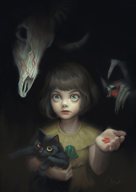 Fran Bow, Bow Art, Little Misfortune, 다크 판타지, Art Et Illustration, Creepy Art, Naha, Arte Fantasy, Art And Illustration