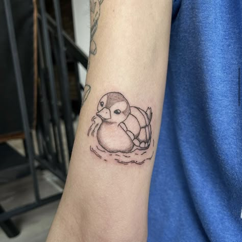 Avatar Turtle Duck Tattoo, Pokemon Card Tattoo, Turtleduck Tattoo, Appa And Momo Avatar Tattoo, The Legend Of Korra Tattoo, Turtle Duck Tattoo, Avatar Inspired Tattoos, Small Atla Tattoo, Avatar The Last Airbender Tattoo Ideas