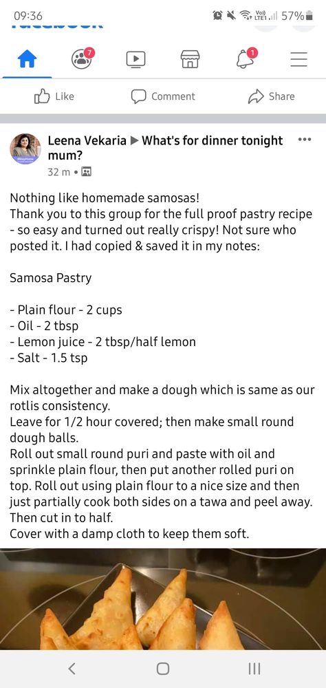 Samosa Pastry Dough, Easy Samosa Dough Recipe, How To Make Samosas Dough, Samosa Dough Recipe, Samosa Dough, Samosa Recipe, Homemade Bread Recipes Easy, Chicken Wing, Island Food