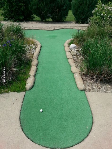 This putt-putt hole was pretty hard Golf Card Game, Dubai Golf, Kenosha Wisconsin, Miniature Golf Course, Golf Green, Mini Golf Course, Miniature Golf, Best Golf Courses, Golf Design