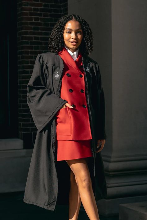 Yara Shahidi Wore Custom Dior for Her Harvard Graduation | Vogue Harvard Graduation, University Graduation Outfit, Graduation Suits, Grown Ish, Harvard Graduate, Yara Shahidi, University Graduation, Graduation Picture Poses, Graduation Gown