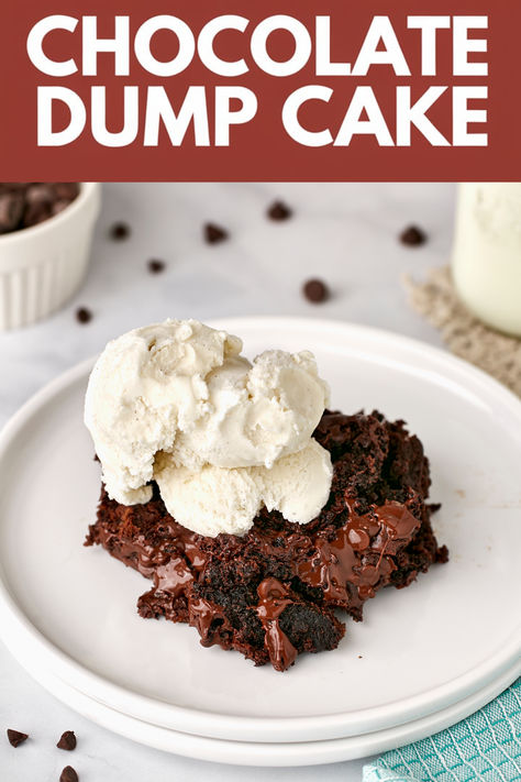 Chocolate Dump Cake - Just Dump 5-ingredients in a Pan and Bake 
"Indulge in this rich and fudgy Chocolate Dump Cake! Simply toss 5 ingredients into a pan, bake, and enjoy the easiest dessert ever. 🍫✨ #ChocolateLovers #DumpCake #EasyDessert" Brownie Dump Cake Recipes, Dump Cakes Recipes Easy, Chocolate Dump, Chocolate Dump Cake, Cake Recipe Easy, Easiest Dessert, Toffee Chips, Dump Cake Recipe, Dump Cakes