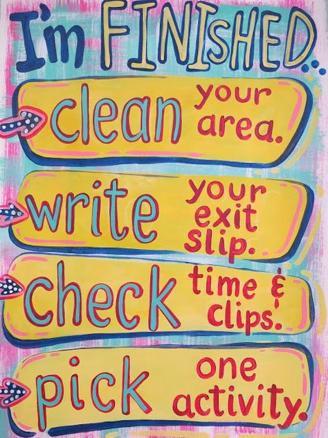 In the Art Room: Early Finishers, Part 2 Art Room Procedures, Art Posters For Classroom, Artroom Organizing, Early Finishers Art, Room Rules Poster, Art Room Rules, Art Classroom Organization, Room Rules, Art Elementary