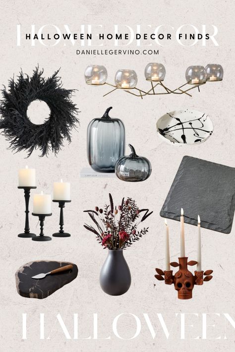 Minimal Halloween home decor finds and favorites for 2021 | Shop them on daniellegervino.com Stylish Halloween Decor, Creative Halloween Costume Ideas, Halloween Costume Inspiration, Boho Fall Decor, Trending Diy, Winter Entertaining, Halloween Bar, Minimalist Halloween, Diy Outfits