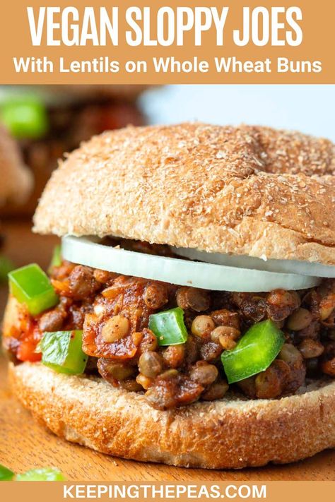 Vegan Sloppy Joes Lentil Sloppy Joes, Vegan Sloppy Joes, Vegan Worcestershire Sauce, Gluten Free Buns, Pantry Ingredients, Forks Over Knives, Burger Restaurant, Green Lentils, Medical Medium