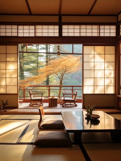 Japanese Living Room – Nymphs Asian Zen Interior Design Kitchen, Japanese Room Traditional, Japanese House Inspiration, Japanese Reading Room, Japanese Inspired Homes, Minka Japanese House, Japanese Traditional Interior, Japanese Interior Design Traditional, Japanese Exterior House