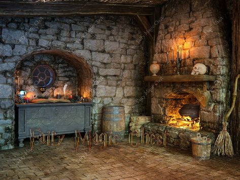 Magic Laboratory, Fantasy Cottage Interior, Witch Cottage Interior, Witch House Interior, Hansel And Gretel House, Interior Cottage, Haunted Maze, Witch Hut, Witches Cottage