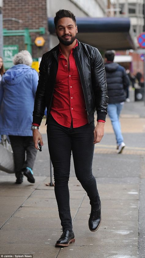 Mario Falcone, Jessica Wright, How To Look Handsome, Back To Work, Red Shirt, Black Leather Jacket, The Only Way, Night Club, New Look