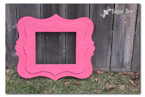 Sugar Bee Crafts: DIY Foam Frames of Awesomeness Foam Board Picture Frame Diy, How To Make Foam Mirror, Foam Mirror Frame, Diy Barbie Photo Frame, How To Make Foam Board Stand Up, Foam Board Crafts, Event Booth, Shopkins Birthday, Interior Design Presentation