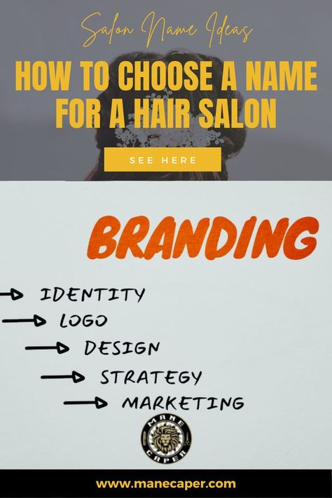 Selecting a name for your business is not easy, but it is very important. A lot depends on the name and logo that you choose for your barbershop or salon business. The name will tell your potential customers a lot about your business. It will be the first impression that they have of your barbershop or salon. Moreover, a name can set you apart from your competitors. So let’s look at how to select an appropriate name for your business! #hairsalon #namesforbusiness #business #branding #creative Salon Names Ideas, Hair Salon Names, Starting A New Business, Salon Names, Salon Business, Name Ideas, Design Strategy, New Business, Logo Branding Identity