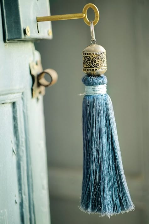 Coastal Inspiration: Have Fun With Blue — Eat Well 101 Old Keys, Blue Cottage, Blue Tassel, Brasov, Key To My Heart, Feeling Blue, Lock And Key, French Blue, Door Knockers