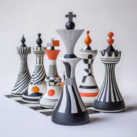 Chess Handmade, Modern Chess Set, Chess Set Unique, Swan Lake, Chess Pieces, Chess Set, Teaching Art, Chess, Lake