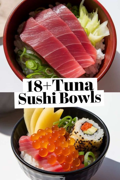 Treat yourself to tasty tuna sushi bowls that are sure to lift your spirits. These bowls combine fresh tuna sushi rice avocados and vibrant veggies for a fun meal. Perfect for sushi lovers and those seeking healthy vibes. Enjoy a delightful experience with every bite. Perfect for lunch or dinner! https://ostrali.com/tuna-sushi-bowl Tuna Sushi Bowl, Spicy Tuna Sushi, Sushi Bowl Recipe, Breakfast Tacos Recipe, Sushi Bowls, Healthy Vibes, Tuna Poke Bowl, Ahi Poke, Tuna Sushi