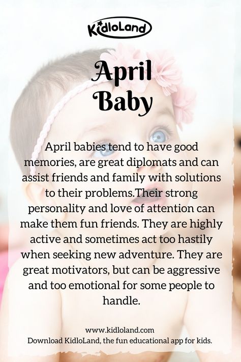 Secret of a April Baby! KidloLand reveals amazing personalities and qualities about April baby! #april #baby April Birth Month, April Birthday Quotes, April Month Quotes, Birthday Month Things, Birth Month Caption, April Birthday Month, April Birthday Month Quotes, April Baby, April Month