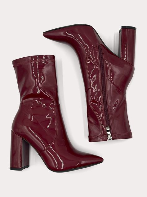 Cherry Red Heels, Cherry Heels, Cherry Clothes, Highheel Boots, Cherry Boots, Cherry Red Boots, Winter High Heels, Cherry Shoes, Red Heel Boots