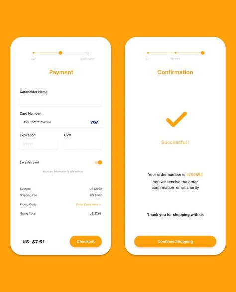 UI Design Challenge | Checkout Mobile Payment Ui, Desain Ux, Login Design, Ui Ux Website, Ui Design Dashboard, Ux App Design, App Design Layout, Best Ui Design, Card Ui