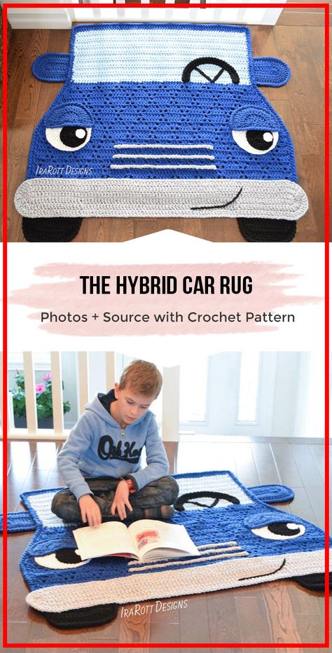 Crochet Baby Rug, Easy Crochet Rug Patterns, Easy Crochet Rug, Car Crochet, Crochet Rug Pattern, Car Rug, Rag Rug Tutorial, Rug Crochet, Crochet Mat