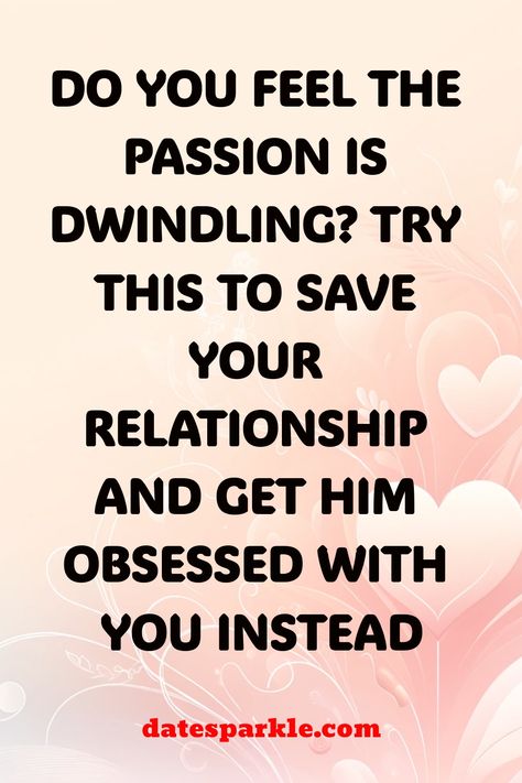 Feeling like the spark is fading in your relationship? 😟 Don't worry, we've all been there! If you're wondering, "Do You Feel the Passion Is Dwindling?" then we've got just the thing to help rekindle that flame 🔥. Check out these fun and playful tips to save your relationship and keep that love alive! Whether it's trying new activities together or simply spending quality time reconnecting, there are so many ways to bring back the passion. Get A Girlfriend, Honeymoon Phase, Get A Boyfriend, Physical Intimacy, Feeling Appreciated, Romantic Evening, The Spark, Emotional Connection, Life Happens