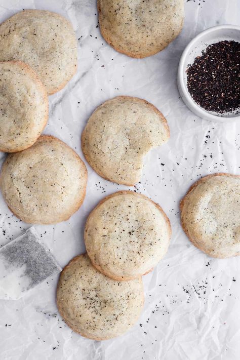 Earl Gray Cookies, London Fog Cookies, Fast Cookie Recipe, Grey Desserts, Earl Grey Cookies, Sable Cookies, Orange Loaf Cake, Lavender Cookies, Early Grey