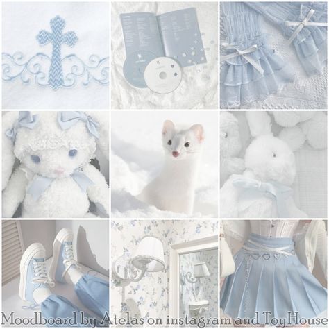 Aesthetic Character Board, Aethstetic Moodboard, Moodboard For Character Design, Pastel Blue Moodboard, 3x3 Moodboards, Oc Aesthetic Board, Pretty Signatures, Ghost Moodboard, Adopt Moodboard