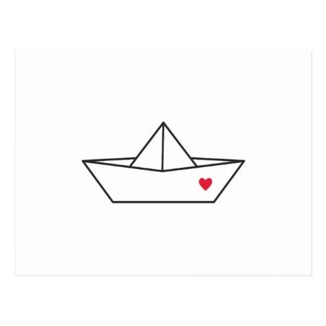 Boat Tattoo, Simple Boat, Anker Tattoo, Origami Boat, Boat Drawing, Muster Tattoos, Tattoo Simple, Tatuaje A Color, Paper Boat