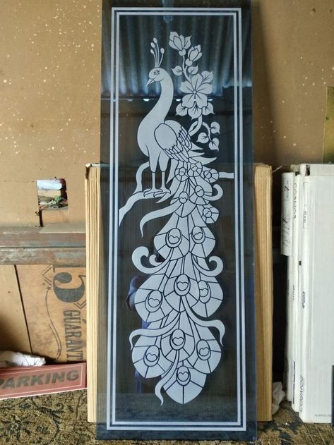 درابزين السلم, Floral Wall Stencil, Balcony Glass Design, Glass Etching Designs, Window Glass Design, Etched Glass Door, Bathroom Mirror Design, Frosted Glass Design, House Main Door Design