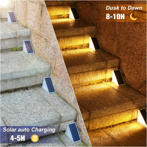 Step Lights Outdoor, Led Stair Lights, Solar Step Lights, White Christmas Lights, Step Lights, Patio Steps, Outdoor Stair Lighting, Stair Lights, Step Lighting Outdoor