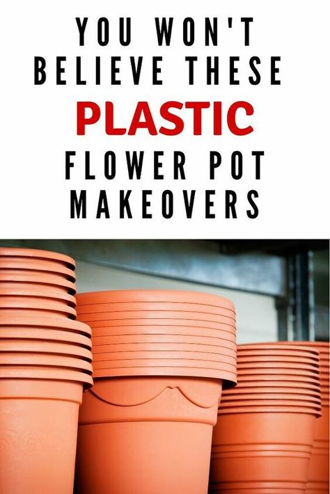 Cheap Flower Pots, Plant Pot Diy, Planting Pots, Large Flower Pots, Plastic Plant Pots, Gardening Diy, Pot Crafts, Start Painting, Flower Pot Crafts