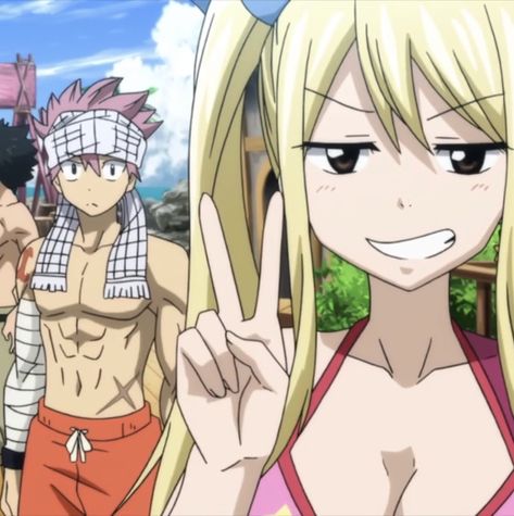 Natsu: Woah..... Girl power.. 💖 Nalu 💖 Nalu, Fairy Tail, Girl Power, Anime Character, Follow Me, Blonde, Hair, Anime