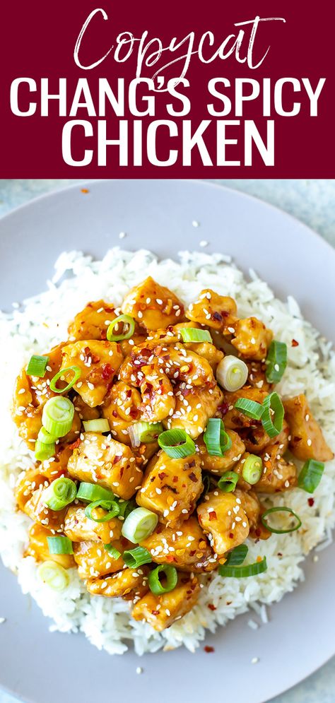 Pf Changs Spicy Chicken Recipe, Sweet And Spicy Stir Fry, Changs Spicy Chicken, Spicy Stir Fry, Sweet And Spicy Chicken, Pf Changs, Spicy Chicken Recipes, Sauce For Chicken, Meal Prep Bowls