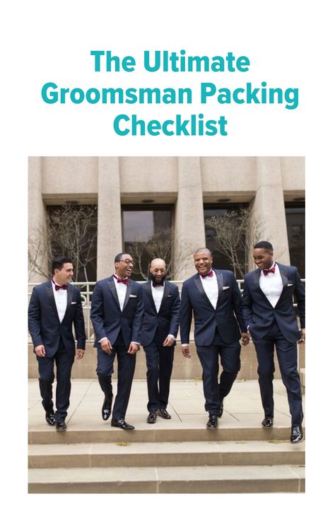 Groomsmen Checklist For Wedding Day, Groomsmen Checklist, Weekend Packing List, Groomsmen Getting Ready, Weekend Packing, Wedding Planning Tools, Life Habits, Packing Checklist, Wedding Checklist