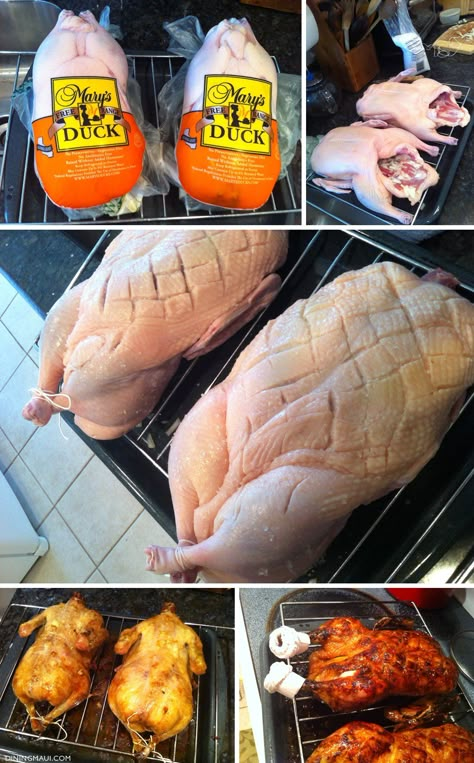 Baked Duck Recipes, Fruit Glaze, Roasted Duck Recipes, Maui Style, Goose Recipes, Duck Recipe, Roasted Duck, Simple Family Meals, Roast Duck