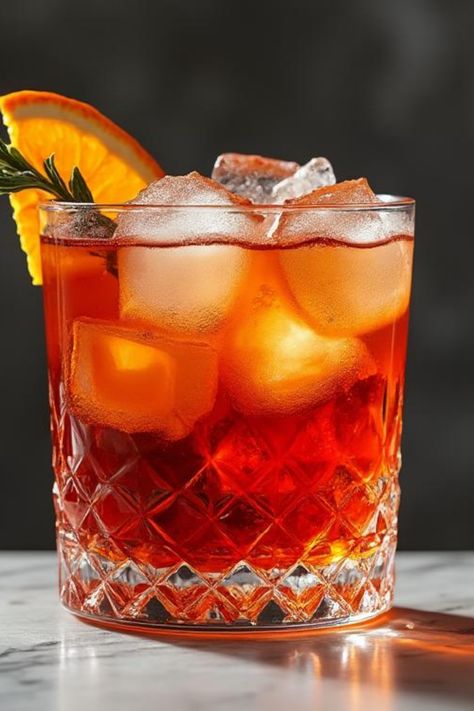 Looking for a cocktail that breaks away from the ordinary? Meet the Stolen Negroni! This modern twist on the classic Negroni stands out by swapping Campari with Cynar and Aperol, combining the earthy support of herbal Cynar with the bright zestiness of Aperol. Perfect for gatherings or a relaxing evening in, this delightful drink will impress your guests and tantalize your taste buds. Get ready to shake up your next cocktail hour with this creative recipe that's full of flavor and personality! Cynar Cocktail, Aperol Negroni, Negroni Cocktail Recipe, Classic Negroni, Boulevardier Cocktail, Orange Notes, Negroni Recipe, Iced Tea Cocktails, Negroni Cocktail