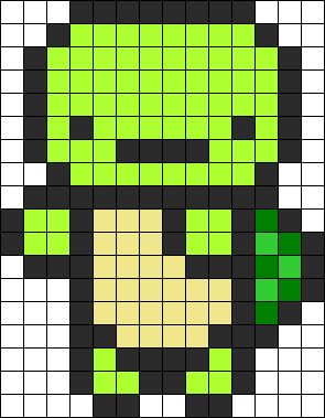 Turtle Perler Bead Pattern / Bead Sprite Perler Beads Turtle, Turtle Alpha Pattern, Pixel Turtle, Turtle Pixel Art, Grille Pixel Art, Pixel Art Minecraft, Image Pixel Art, Modele Pixel Art, Easy Perler Bead Patterns