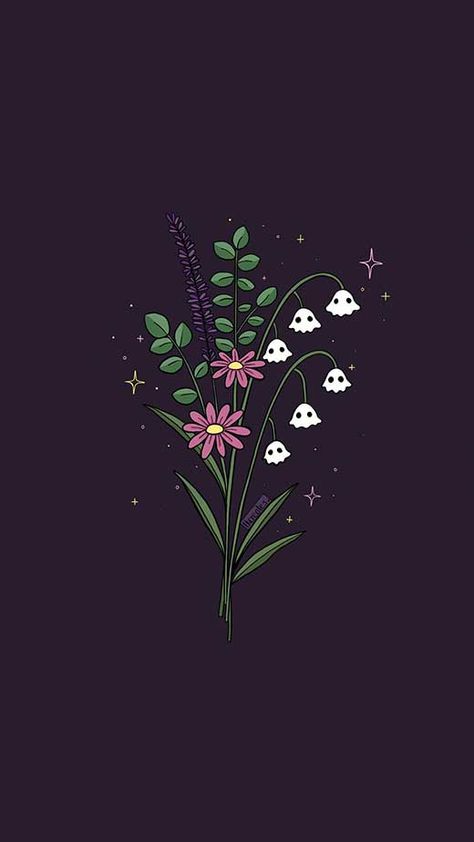 cute ghost halloween aesthetic wallpaper D&d Wallpaper Iphone, Witch Iphone Aesthetic, Rainbow Ghost Wallpaper, Plant Lofi Aesthetic, Ghost In Flowers Wallpaper, Cute Ghost Lockscreen, Cute Fall Paintings Aesthetic, Kawaii Spooky Wallpaper, Cute Halloween Art Aesthetic