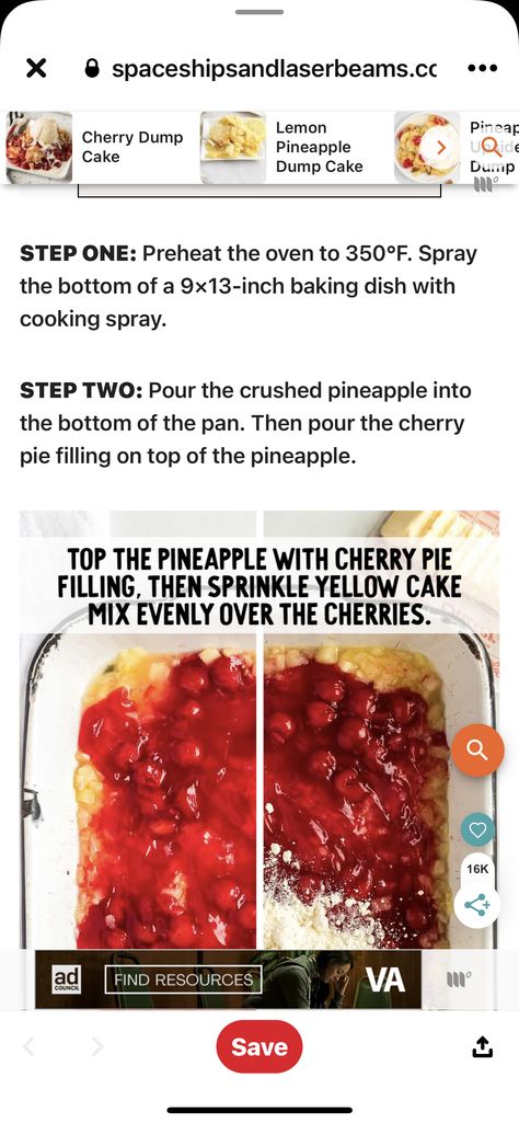 Cherry Pineapple Dump Cake, Pineapple Dump Cake, Pineapple Cake, Cherry Pie Filling, Dump Cake, Crushed Pineapple, Yellow Cake Mixes, Cherry Pie, Pie Filling