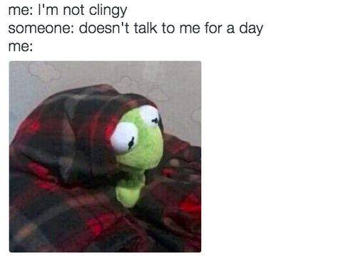 On being needy: | 16 Times Kermit The Frog Was A Goddamn Gift To The Internet Funny Kermit Memes, Sapo Kermit, Kermit Meme, Kermit Funny, Kermit The Frog, Morning Humor, Memes Humor, Gym Humor, Melanie Martinez