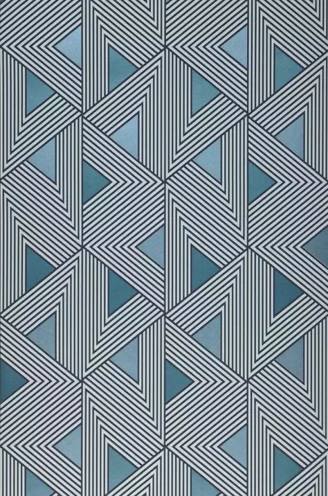 Wallpaper Elias shades of blue Roll Width Wallpaper Art Deco, Motif Art Deco, Painter And Decorator, Art Deco Wallpaper, Interior Design Concepts, Art Deco Pattern, Geometric Wallpaper, Vintage Wallpaper, Wallpaper Samples