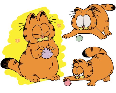 Aya Takano, Garfield Pictures, Garfield Images, Garfield Cat, Cartoon Cats, Wow Art, Fat Cats, Orange Cat, What’s Going On