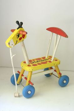 VTG Playskool wooden ride on giraffe 1966 Playskool Toys, Toy Giraffe, Wooden Giraffe, Retro City, Pull Toys, Fisher Price Toys, A Giraffe, Vintage Fisher Price, Vintage Memory