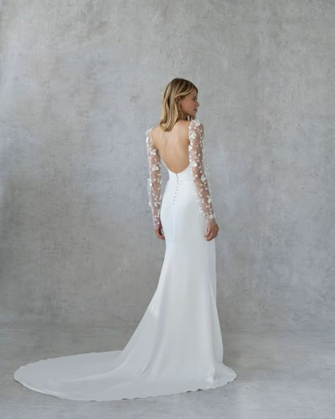 Alexandra Grecco Bridal, Alexandra Grecco, Crepe Wedding Dress, Wild At Heart, Stunning Gowns, Bridal Wedding Dresses, Wedding Dress Inspiration, Wedding Dress Long Sleeve, Wedding Dresses Simple