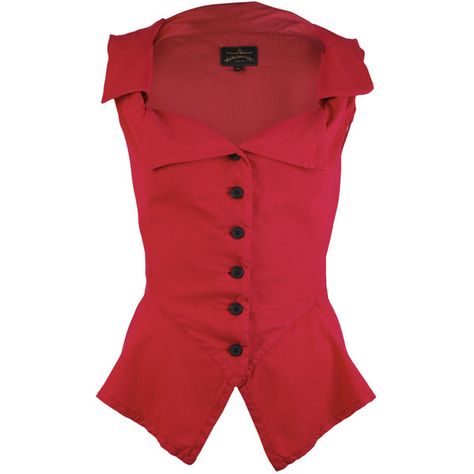 Red Solid Sunday Top, Vivienne Westwood Anglomania, size: 12 ($300) ❤ liked on Polyvore featuring tops, blouses, shirts, vests, red, cotton blouses, red button up shirt, punk vest, tailored shirts and button-down shirts Vivienne Westwood Tops, Sunday Top, Punk Tops, Red Button Up Shirt, Red Button Down Shirt, Punk Shirt, Vivienne Westwood Anglomania, Cotton Vest, Window Shopping