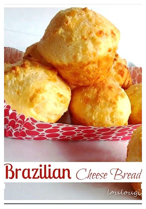 Brazilian Bread Recipes, Brazilian Cheese Buns, Brazilian Bread Cheese, Brazilian Cheese Bread Blender, Portuguese Cheese Bread, Colombian Cheese Bread, Brazillian Cheese Bread Recipe, Brazilian Cheese Bread Without Tapioca Flour, Brazil Cheese Bread