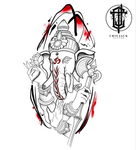 Ganesha Tattoos, Japanese Temple Tattoo, Ganesha Design, Mom Dad Tattoo Designs, Trishul Tattoo Designs, Ganesh Tattoo, Geisha Tattoo Design, Trishul Tattoo, Temple Tattoo